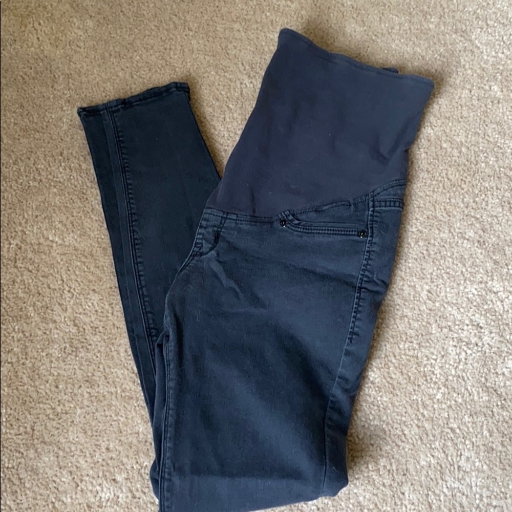 Light black maternity skinny jeans